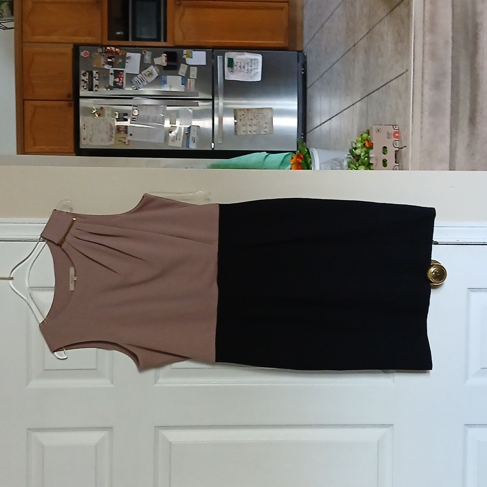 ❤️3@25 RW&CO. Sleeveless Beigh and Black Dress